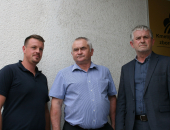 Od leve proti desni: Žiga Kršinar, Anton Medved, Roman Žveglič