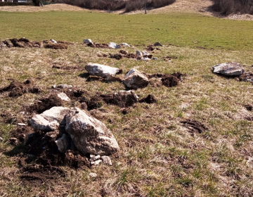 Odpravljanje zaraščanja se izvaja z agromelioracijskimi deli, kot so krčitev grmovja in dreves, izravnava zemljišča in odstranitev kamnitih osamelcev.